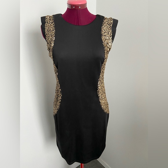 Black and gold dress sz M - Picture 1 of 2